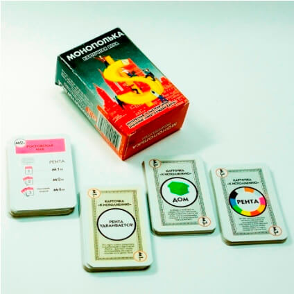 Карточная игра "Монополька" (Настольная экономич игра)