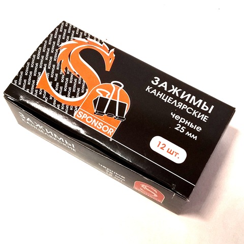Зажим для бумаг, 25 мм 12шт. SBC25 1/120