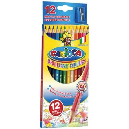 Карандаши 12цв., CARIOCA, шестигранные, с точилкой, арт.40380 1/12
