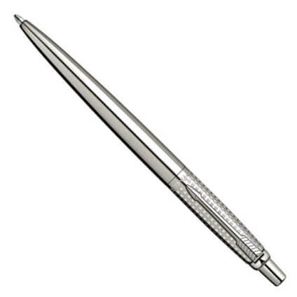 Ручка шариковая JOTTER PREMIUM Shiny Stainless Steel Chiselled, блестящий хром. корп.,синие чернил,M, арт.PARKER-S0908820