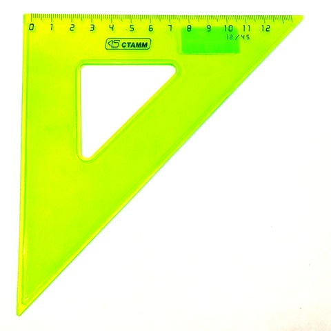 Угольник12см 45* NEON Cristal ассорти ТК440 1/20