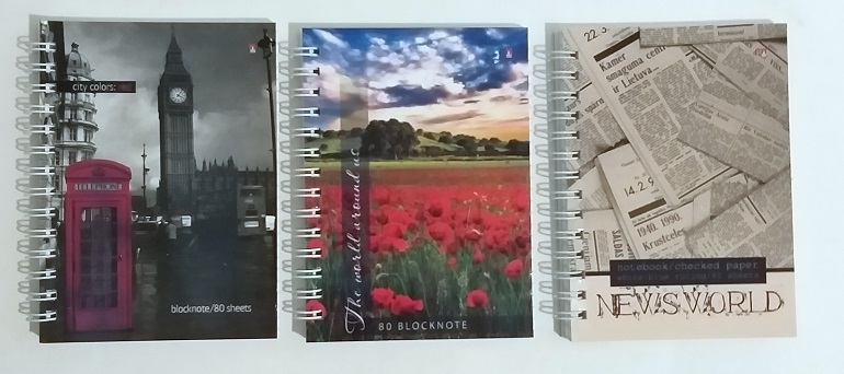 Записная книжка А6 МИКС 80л. гребень 3-80-032Д 1/48