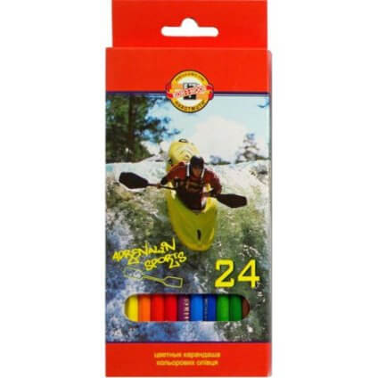 Карандаши цветные 24цв., СПОРТ 3554/24 1/6