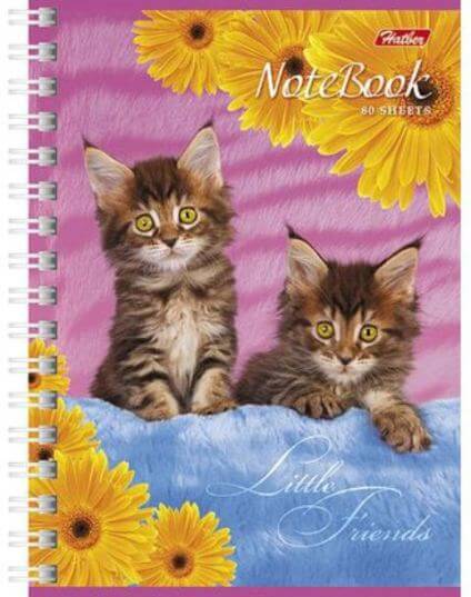 Записная книжка А6 80л гребень "Милые котята" клетка 80ЗК6B1гр 1/120