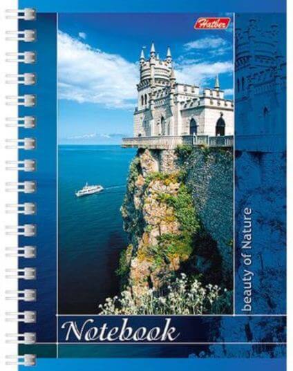 Записная книжка А6 80л гребень "Пейзажи" клетка 80ЗК6B1гр 1/120