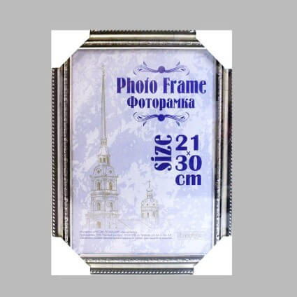 Ф/рамка пластиковая 15Х21 цв.серебро 790 1/20