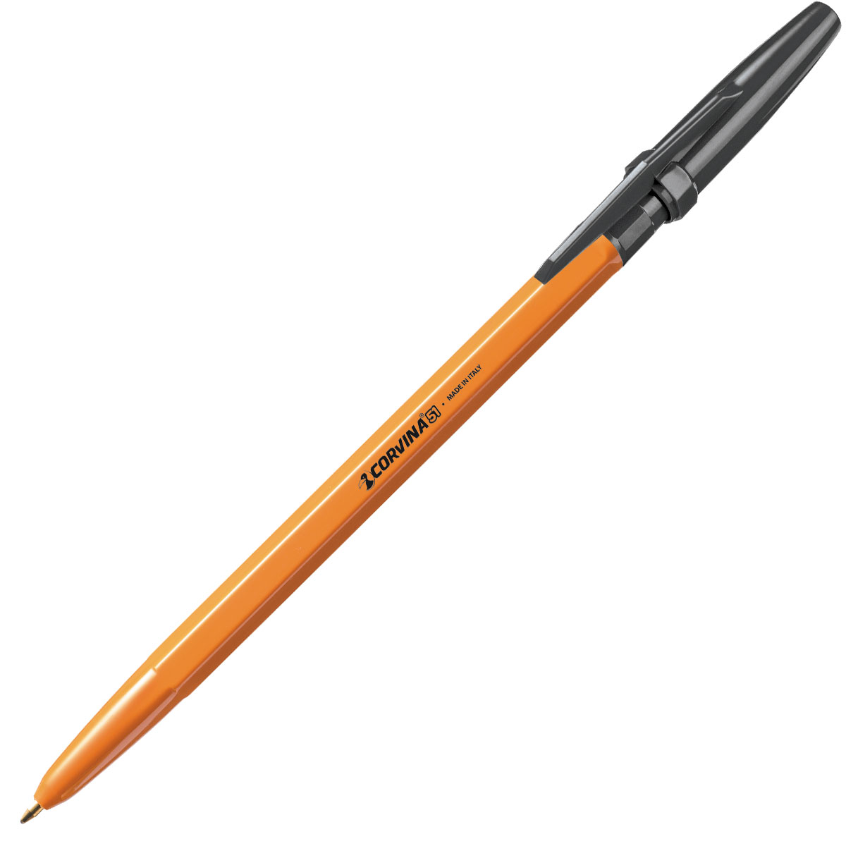 Ручка шариковая CORVINA 51, желтый корпус, черные чернила 40163-01G 1/50