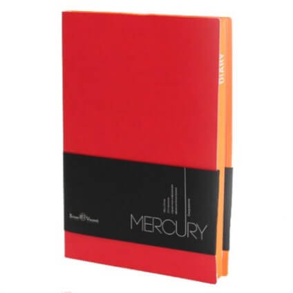 Ежедневник А5 "MERCURY" (КРАСНЫЙ) 3-435/09