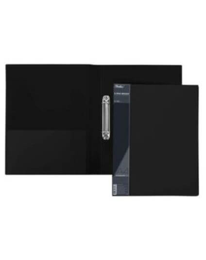 Папка на 2 кольцах, А4 корешок 40 мм STANDARD Черная 24AB4_00101 1/3