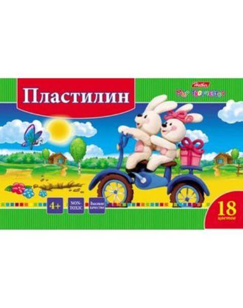 Пластилин 18цв. -Ушастики- 360гр со стеком KPn_18880 1/10
