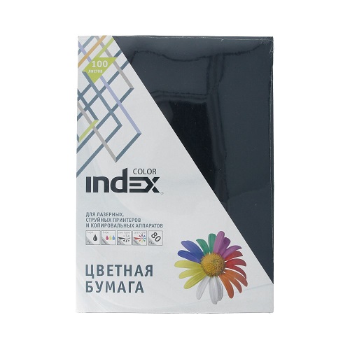 Бумага Index Color, 80гр ,А4, черный (99) 100л. IC99/100 1/25