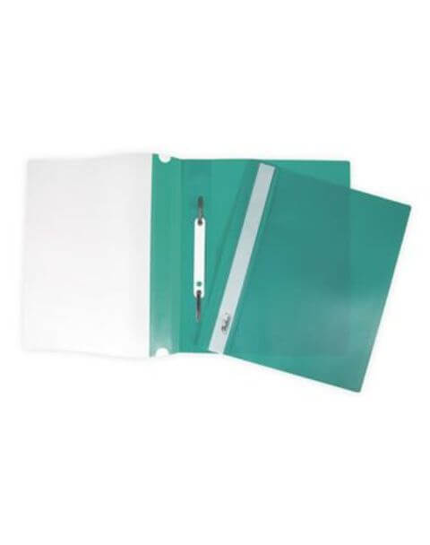 Папка-скоросшиватель А5 Hatber 140/180мкм Зеленая Пластиковая прозрачный верх  AS5_00104 1/10