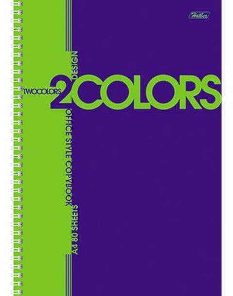 Тетрадь 80л. А4 гребень "2COLORS" клетка 80Т4В1гр 1/28