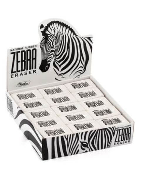 Ластик Zebra 35х23х8 мм из натурального каучука 35BL_14231 1/45