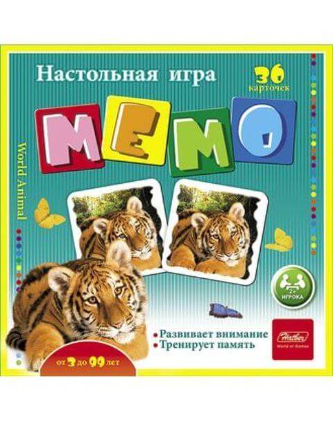 Игра настольная МЕМО 36 карточек-В мире животных- 36ИнМ_12755 1/10