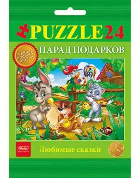 Пазлы 24эл. А5ф 130х175мм -Сказки- Выпуск №3 в пакете с европодв 24ПЗ5 1/40