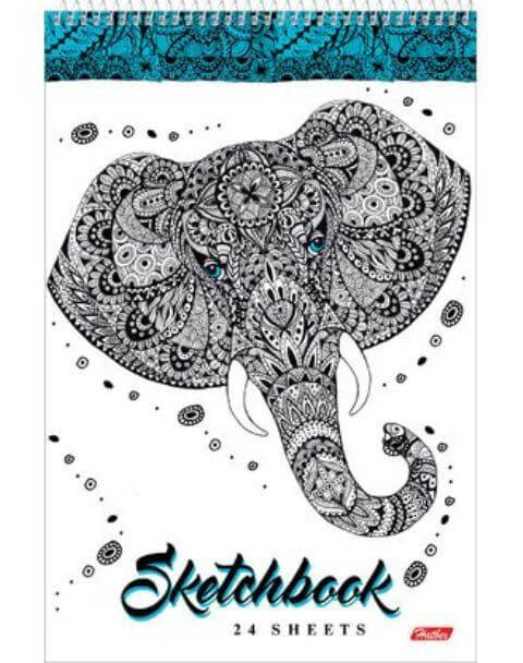 Альбом 24л. спираль "DOODLE-ART" А-4, с перфорацией, тиснение 24А4Bсп 1/50