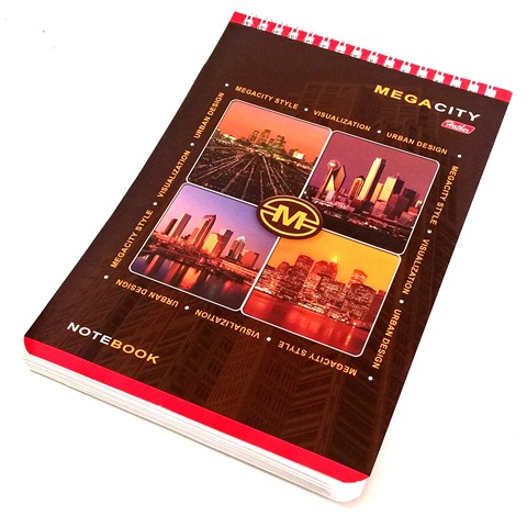 Блокнот А5 гребень 80л "Megacity" жестк. подлож. 80Б5B1гр 1/4/56