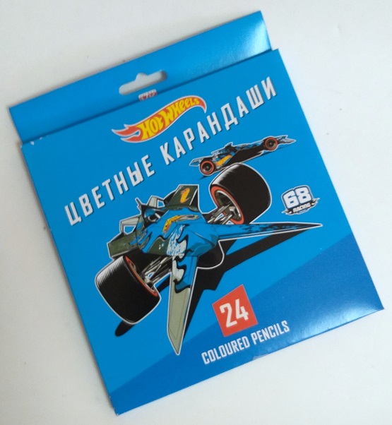 Карандаши 24цв. "HOT WHEELS" заточенный корпус BKc_24044 1/6