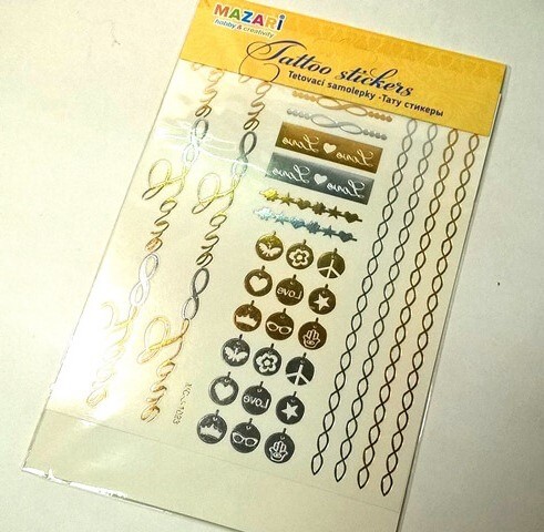 Тату стикеры SILVER & GOLD, 15 х 24 см М-8740 1/12