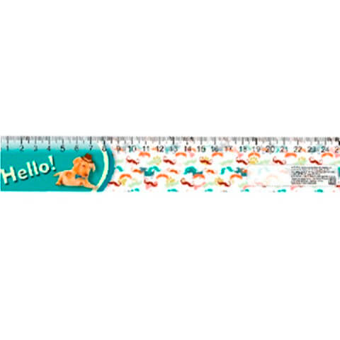 Линейка--закладка 25см HELLO ЗЛ-25 1/10