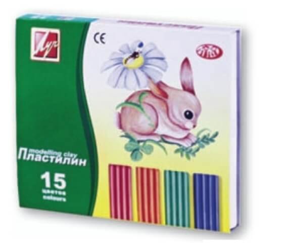 Пластилин 15цв, ZOO 202гр 20С1357-08 1/20