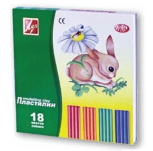Пластилин 18цв, ZOO 243гр 20С1358-08 1/20
