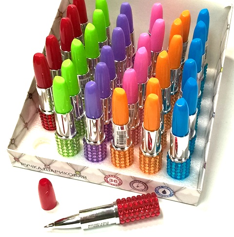 Ручка шариковая "LIPSTICK" дет. 0.7мм дисплей М-7339D-70 1/36