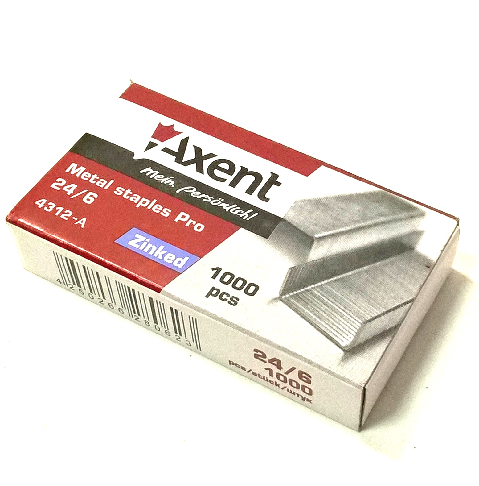 Скобы №24/6 AXENT арт.4312-А 1/20