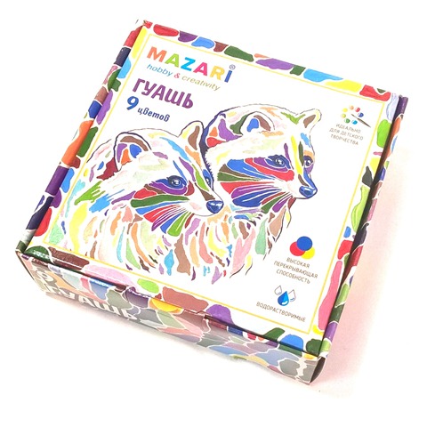 Гуашь 9цв. ART ANIMALS 20мл. М-2053 1/18