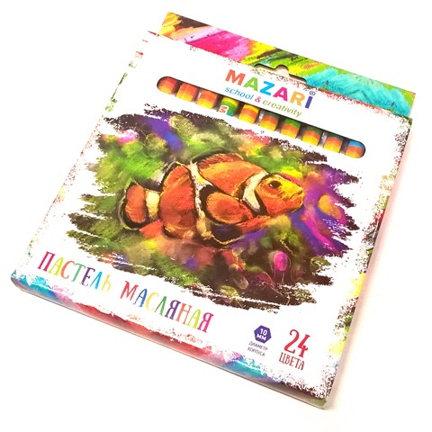 Пастель масляная, 24цв. SAFARIшестигранн. к. М-6382-24 1/36