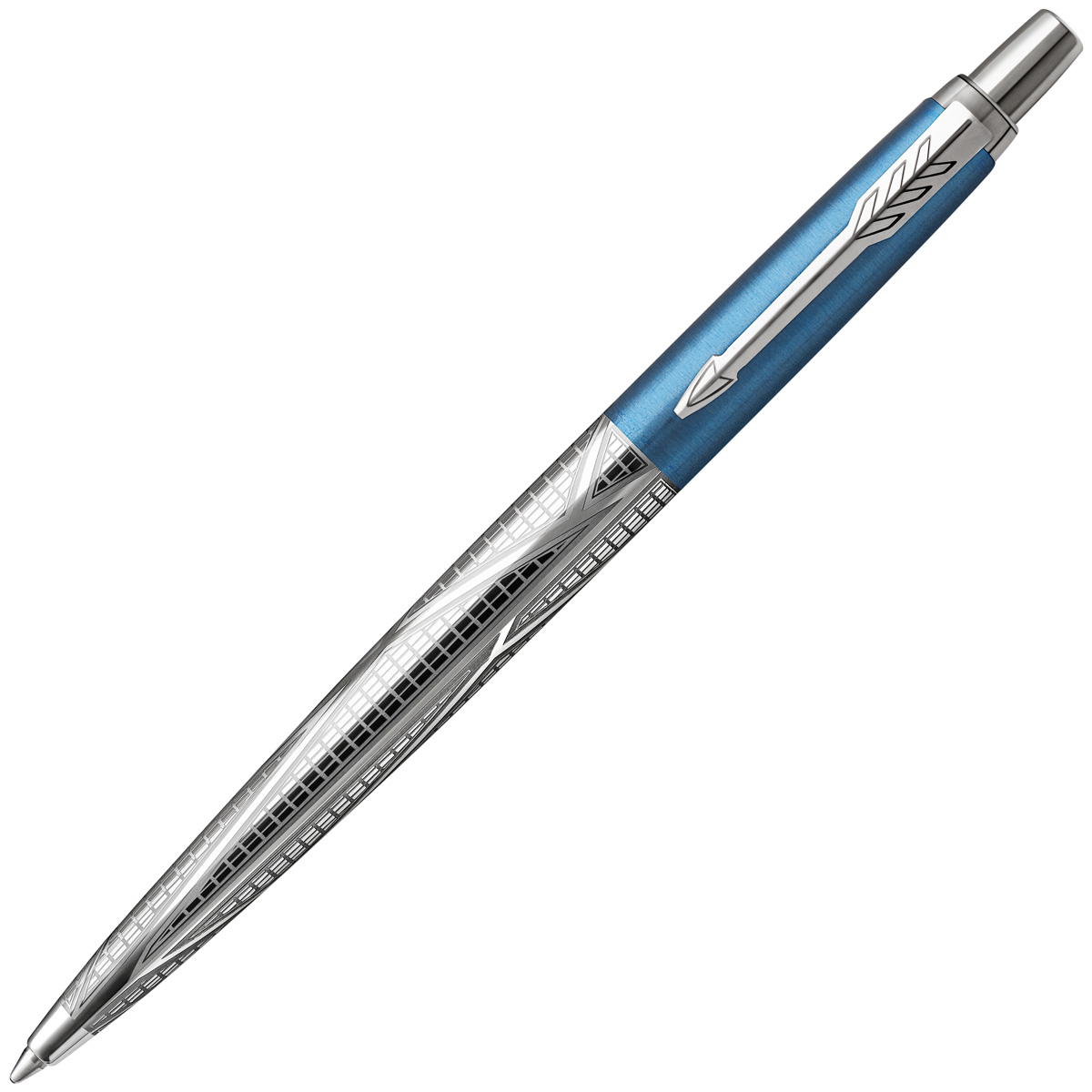 Ручка шариковая JOTTER Modern Blue CT, голубой метал. корпус, лаз. гравировка, син M арт.PARKER-2025828