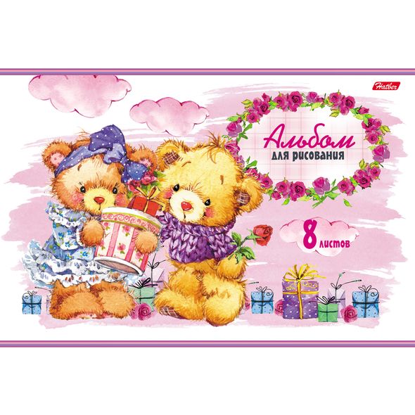 Альбом 8л. "Ми-мишки" А4 на скобе 8А4В 1/12/120