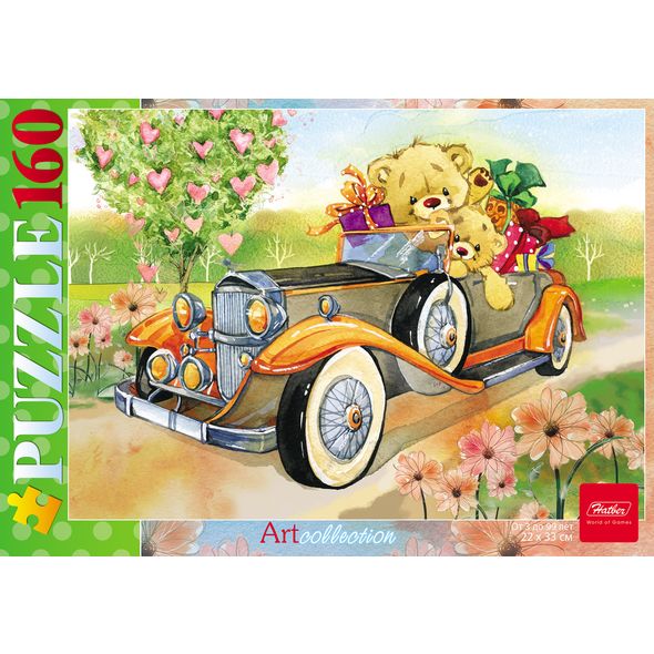 Пазлы 160эл. -Медвежата на авто- А4ф 220х330мм 160ПЗ4_17353 1/10