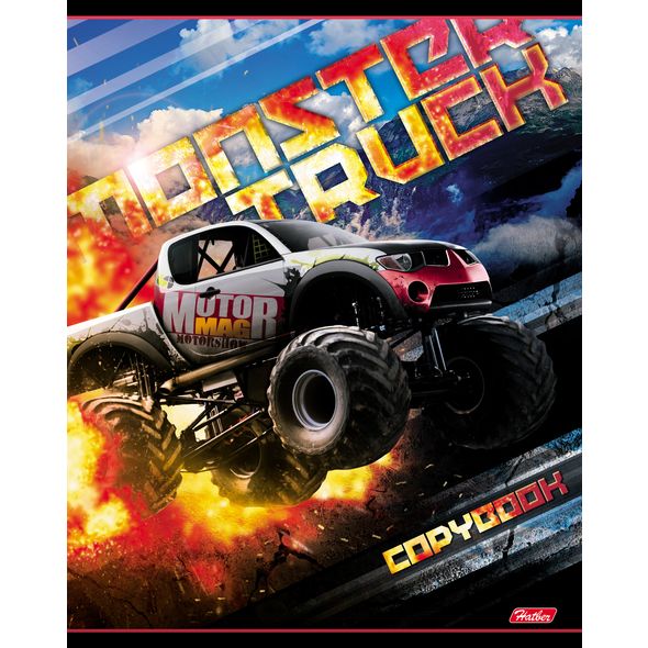Тетрадь 24л., А5, клетка "MonsterTruck" 24Т5В1 1/10/180