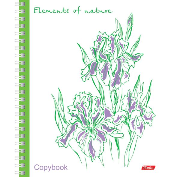 Тетрадь 96л. А5 гребень "Elements of Nature" клетка ассорти 96Т5В1гр 1/48