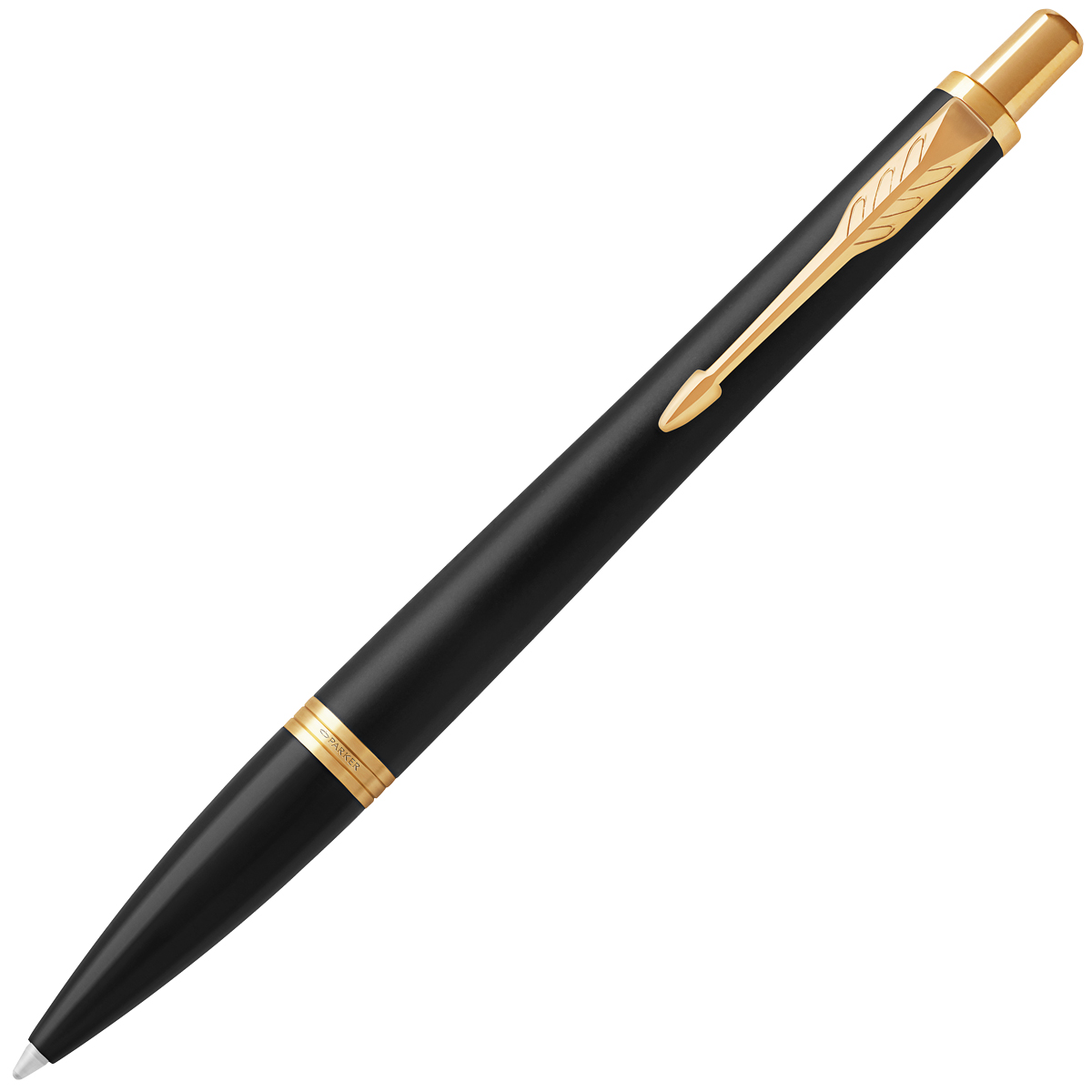 Ручка шариковая URBAN Muted Black GT, черный матовый лаковый корпус, позолоченные детали, синие черн, M  PARKER-1931576