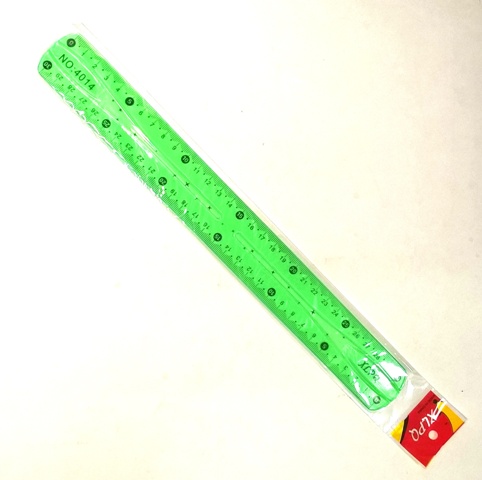 Линейка 30см гнущаяся PVC цвет-ассорти арт.4014 1/24