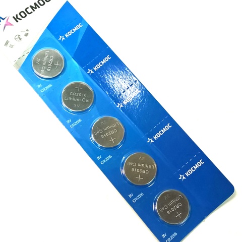 Батарейка круглая Космос CR2016 BL-5 литиевая 1/60