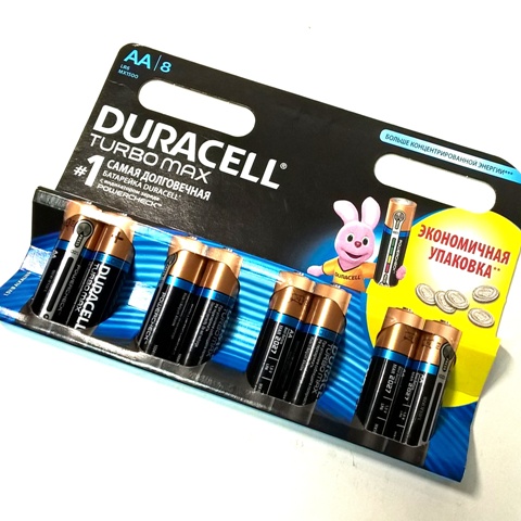 Батарейка пальчиковая Duracell TURBO NEW LR06 1/8