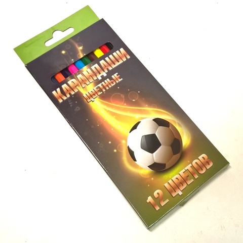Карандаши 12цв "Спейс Футбол" арт.228-054 1/12