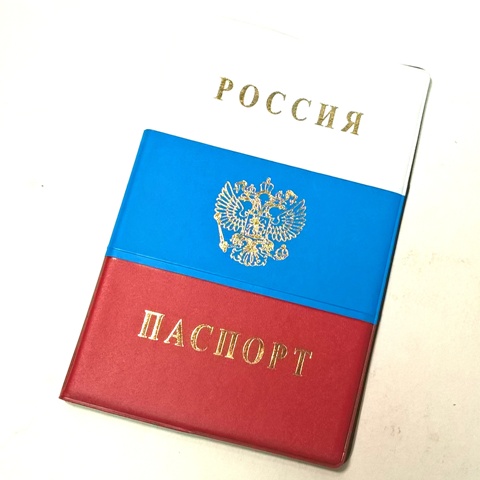 Обложка для паспорта лак, Триколор 1/1