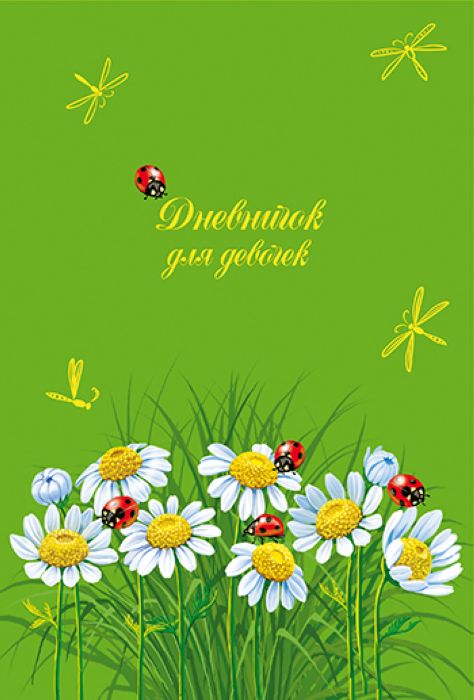 Дневничок д/девочек РОМАШКИ/А5, 7БЦ, тисн. фольгой арт. 47395 1/24