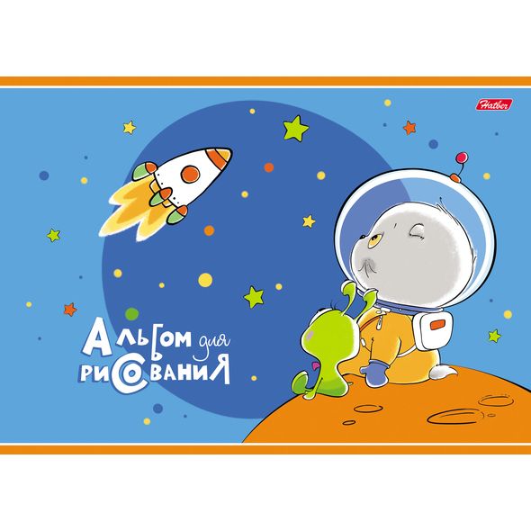 Альбом 8л. "Кот Басик" А4 на скобе 8А4В 1/12/120