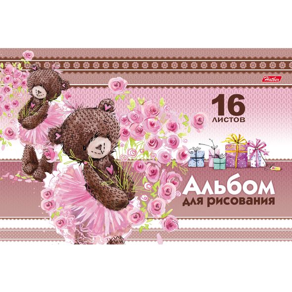 Альбом 16л "Вязаные мишки" А4 на скобе 16А4В 1/7/70