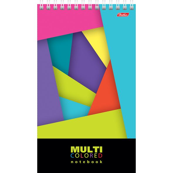 Блокнот А5 60л гребень "Multicolor", линия, пластик. обложка 60Б5A2гр 1/24