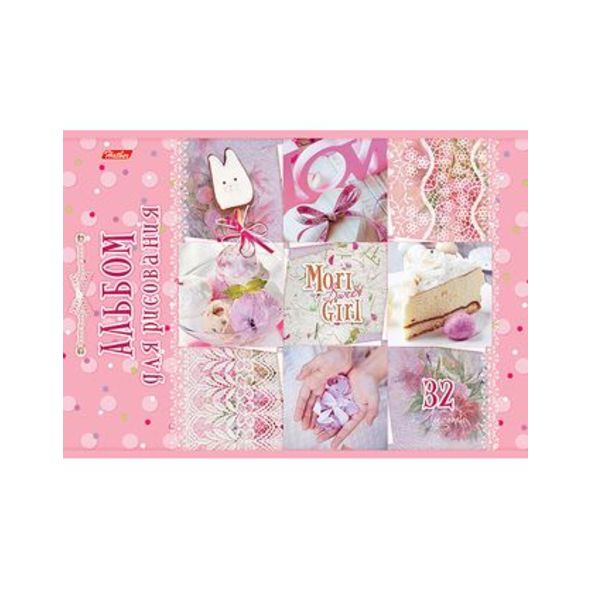 Альбом 32л. "Sweet mori girl" с блестк. на скобе 32А4блB 1/45