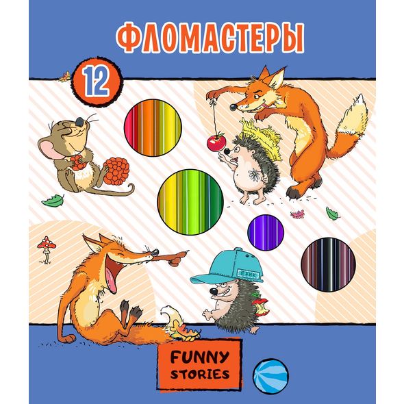 Фломастеры 24 цв. "Забавные животные" картон.к. BFk_24109 1/12