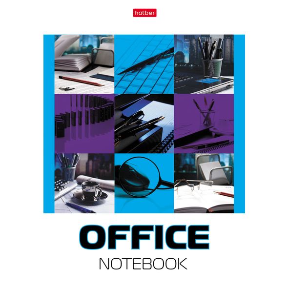 Блокнот А5 40л "OFFICE" склейка, клетка 40Б5вмB1к 1/4/88
