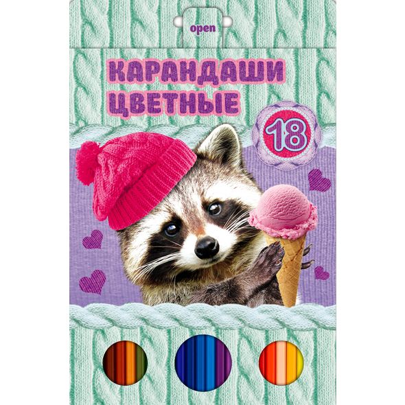 Карандаши 18цв. "Милашки" BKc_18122 1/8